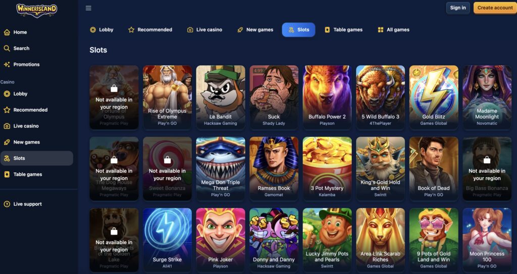 Best Credit Card Casino For High RTP Slots - Winner Island 